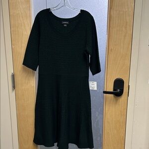 Liz Claiborne Dark Green Knit Dress